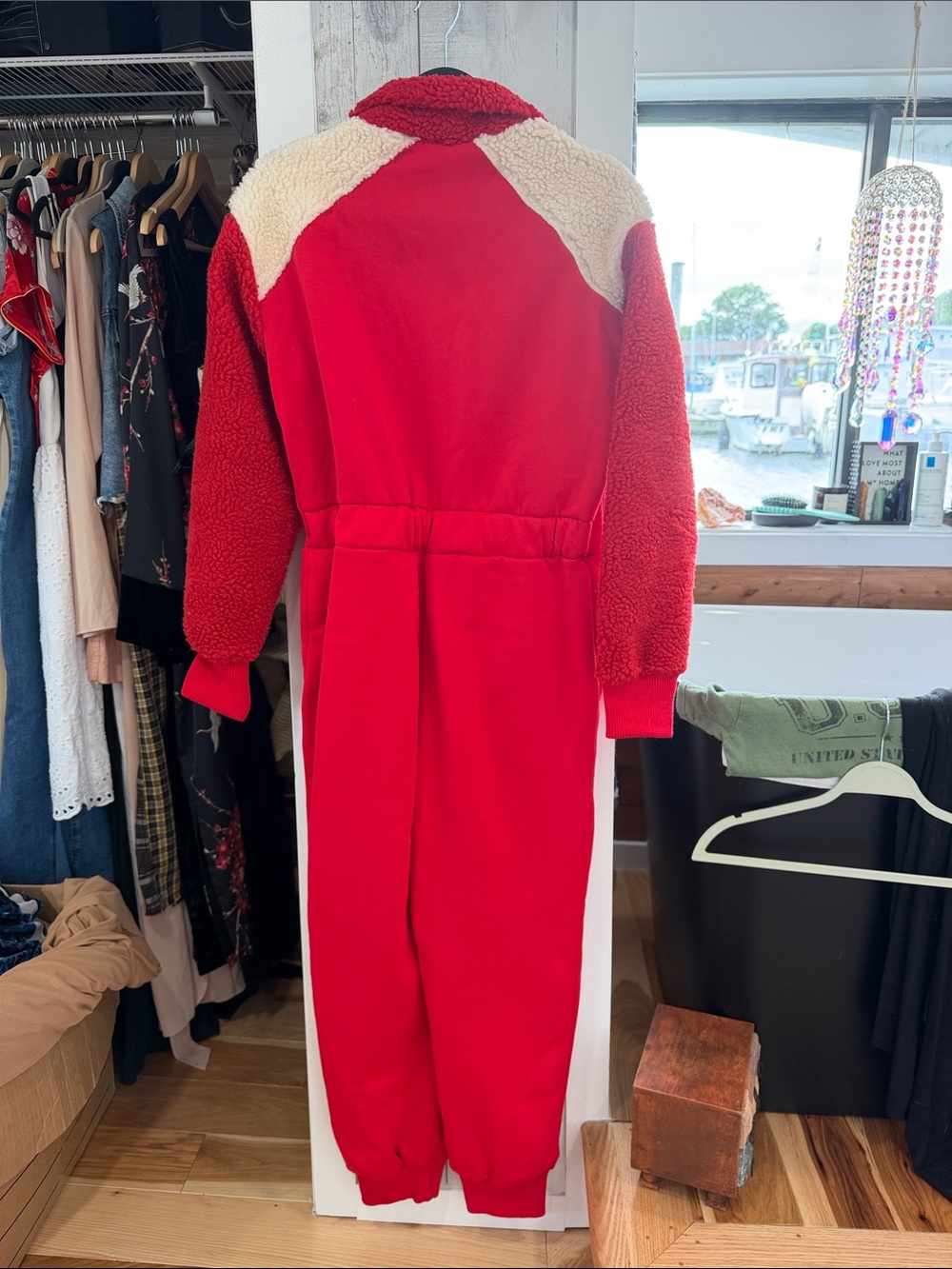 Carhartt Red Jumpsuit with Cream Sherpa Accents - Picture 3 of 3